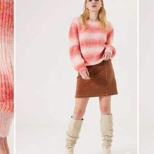 Garcia Cord Honey Brown Front Pocket Mini Skirt women size L